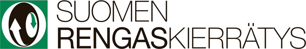 Suomen rengaskierrätyksen logo.